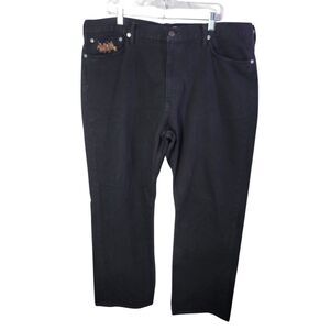 Polo Ralph Lauren Mens Size 40x30 Black Solid Vintage Jeans